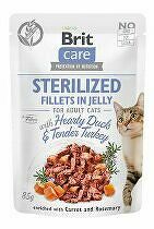 Brit Care Cat Fillets in Jelly Sterile Duck & Turkey 85g + Množstevná zľava