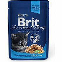 Brit Premium Cat kapsička s kuracími kúskami pre mačiatka 100g + Množstevná zľava