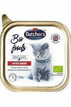 Butcher's Cat Bio s hovädzím mäsom 85g + Množstevná zľava zľava 15%