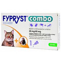 Fypryst combo spot-on 50/60 mg pre mačky a fretky 1 pip 2 + 1 zadarmo