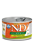 N&D DOG PUMPKIN Adult Boar & Apple Mini 140g + Množstevná zľava zľava 15% 1+1 zadarmo