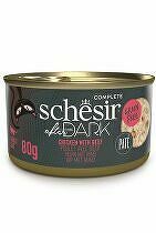 Schesir Cat Cons. After Dark Paté kuracie/hovädzie 80g + Množstevná zľava zľava 15% 5 + 1 zadarmo