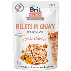 Brit Care Cat kapsička Fillets in Gravy Choice Chicken 85 g