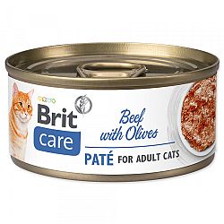 Brit Care Cat konzerva Beef Paté with Olives 70 g