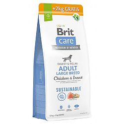 Brit Care dog Sust. adult large hmyz a kura 12+2 kg