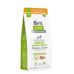 Brit Care dog Sust. adult medium hmyz a kura 12+2 kg