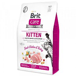 Brit Care granuly Cat Grain-Free Kitten Healthy Growth & Development kura a morka 2 kg