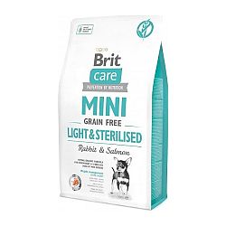 Brit Care granuly Mini Grain Free Light & Sterilised králik a losos 2 kg