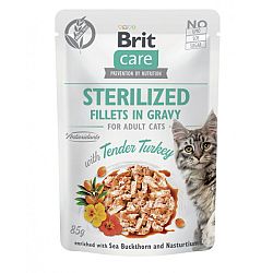 Brit Care kapsička steril. filet v omáčke morka 85 g