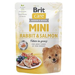 Brit Care Mini Rabbit & Salmon fillets in gravy 85g