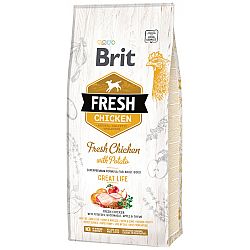 Brit Fresh granuly Adult Great Life kura a zemiaky 12 kg