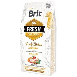 Brit Fresh granuly Adult Great Life kura a zemiaky 2,5 kg