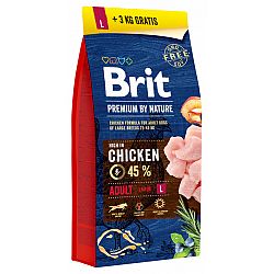 BRIT Premium by Nature Adult L 15+3kg ZADARMO