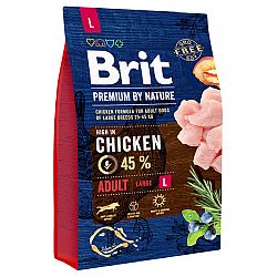 Brit Premium by Nature granuly Adult L kura 3 kg