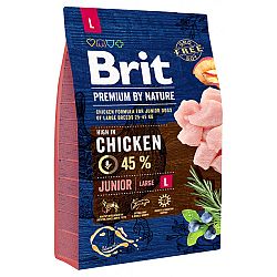 Brit Premium by Nature granuly Junior kura L 3 kg