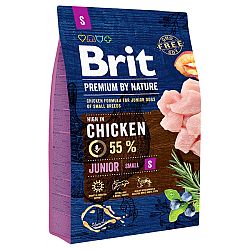 Brit Premium by Nature granuly Junior S kuracie 3 kg