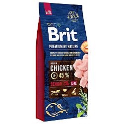 Brit Premium by Nature granuly Senior L+XL kura 15 kg