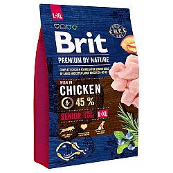 Brit Premium by Nature granuly Senior L+XL kura 3 kg