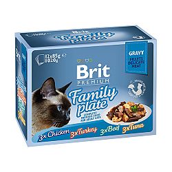Brit Premium Cat Delicate Filety v šťave Family Plate 1020 g (12x85 g)