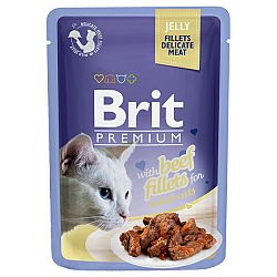 Brit Premium Cat Delicate Filety v zele s hovadzinou 85 g
