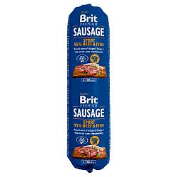 Brit Sausage Saláma pre psov hovädzie mäso a ryba Sport Formula 800g