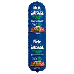 Brit Sausage Saláma pre psov morka a hrášok 800g