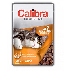 Calibra cat kapsička Premium Adult kačka a kura 100 g