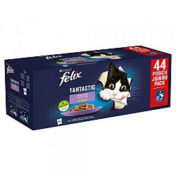 Felix Fantastic Multipack hovädzie/ kuracie/ losos/ tuniak v želé 44x85g