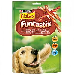 Friskies Funtastix pochúťka pre psa slaninka a syr 175 g