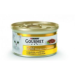 Gourmet Gold Cat konzerva hovädzie, kura v šťave 85 g