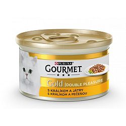 Gourmet Gold Cat konzerva králik, pečeň 85 g