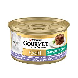 Gourmet gold cat konzerva Savoury cake jahňa a fazuľky 85 g