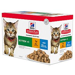 Hill´s Science Plan kapsička Feline Kitten Multipack Chicken & Ocean Fish 12x85 g