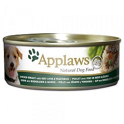 Konzerva Applaws Dog Chicken, Beef, Liver a Veg 156g