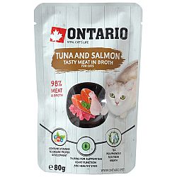 Ontario cat kapsička tuniak a losos vo vývare 80 g