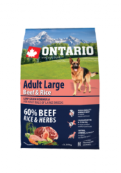 Ontario granuly Adult Large Hovädzie mäso a rýža 2,25 kg