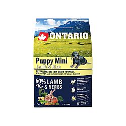 Ontario granuly Puppy Mini jahňa a ryža 2,25 kg