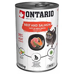 ONTARIO konz.Beef, Salmon, Sunflower Oil 400g