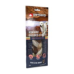 Ontario Rawhide Snack Chicken Braid 20cm