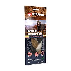 Ontario Rawhide Snack Green tea Braid 20cm