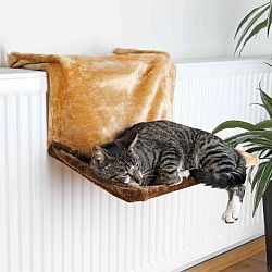 Pelech na radiator, plys, 45x24x31 cm, hnedy