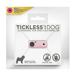 Tickless mini dog - Dobíjateľný ultrazvukový odpudzovač kliešťov a bĺch pre psov ružové