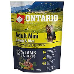 VZORKA Ontario dog adult mini jahňa a ryža 0,1 kg