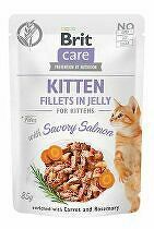 Brit Care Cat Fillets in Jelly Kitten with Salmon 85g + Množstevná zľava