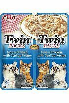 Churu Cat Twin Packs Tuniak a kurča a hrebenatka vo vývare 80g + Množstevná zľava