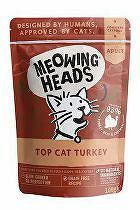 MEOWING HEADS Top Cat Turkey 100g + Množstevná zľava 4+1 zadarmo