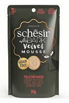 Schesir Cat pocket After Dark Velv.Mousse kuracie/hovädzie 80g + Množstevná zľava 5 + 1 zadarmo