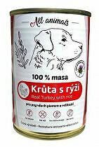 Všetky zvieratá DOG Mletý moriak s ryžou 400g + Množstevná zľava zľava 15%