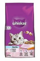 Whiskas Dry Sterile s lososom 1,4kg zľava