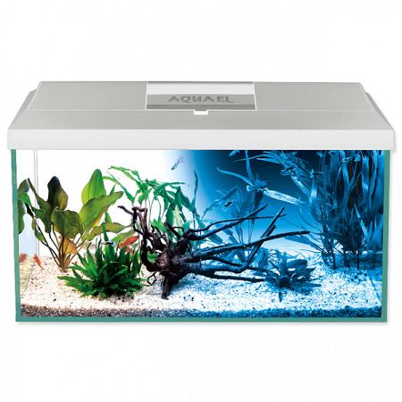 AQUAEL Akvarium set LEDDY LED DN 60x30x30cm, 54l biele